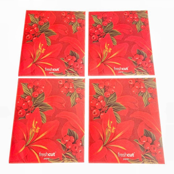 4-Pack Fresh Cut Paper Winter Lillie 3D Popup Greeting Card Note Card & Envelope - Picture 4 of 8